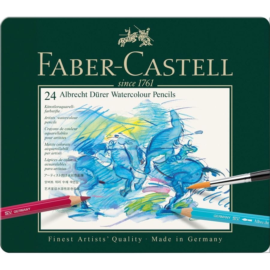 Faber-Castell - Estojo Metálico - 24 Cores - Aquarelável Albrecht Dürer