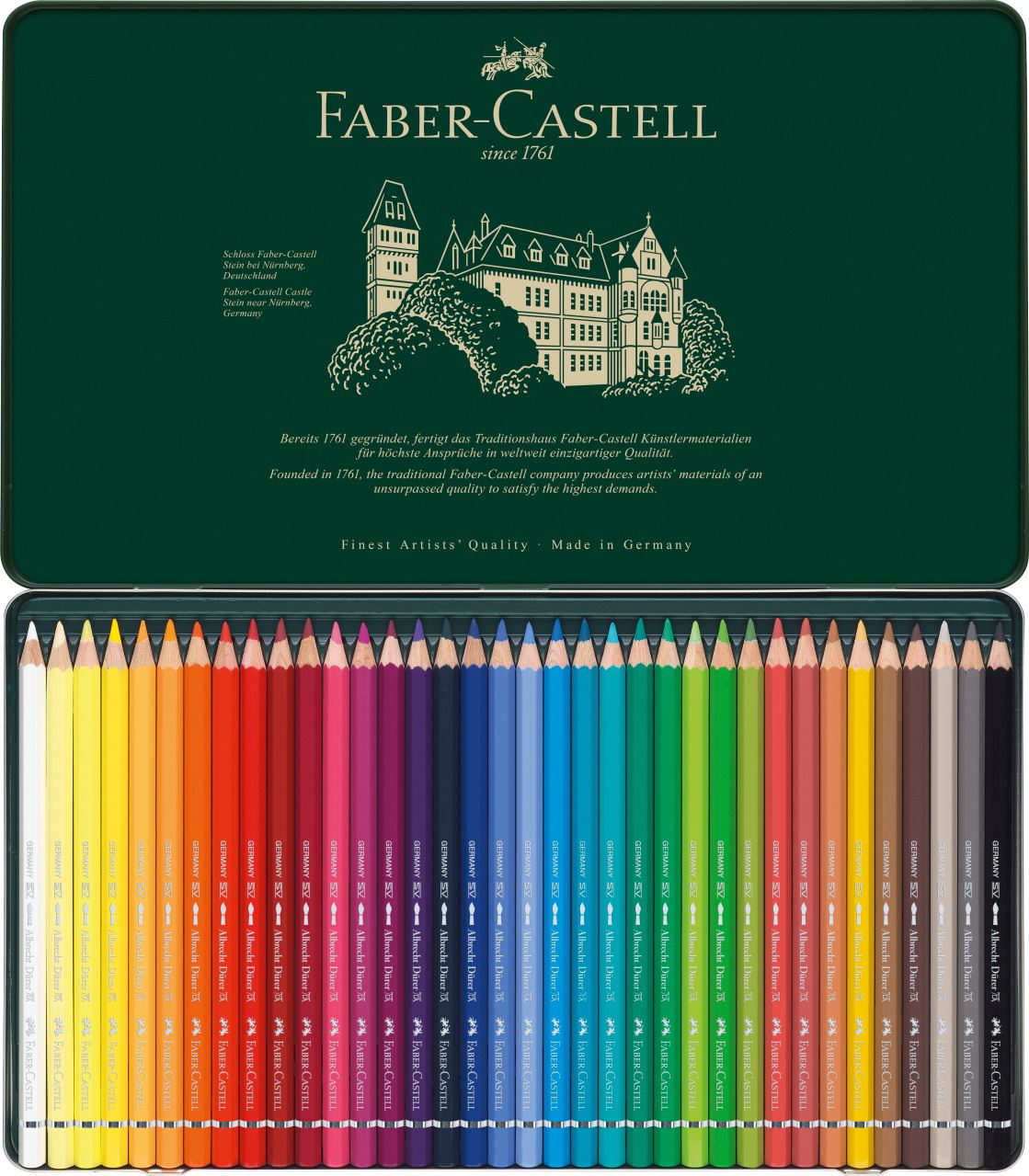Faber-Castell - Estojo Metálico - 36 Cores - Aquarelável Albrecht Dürer