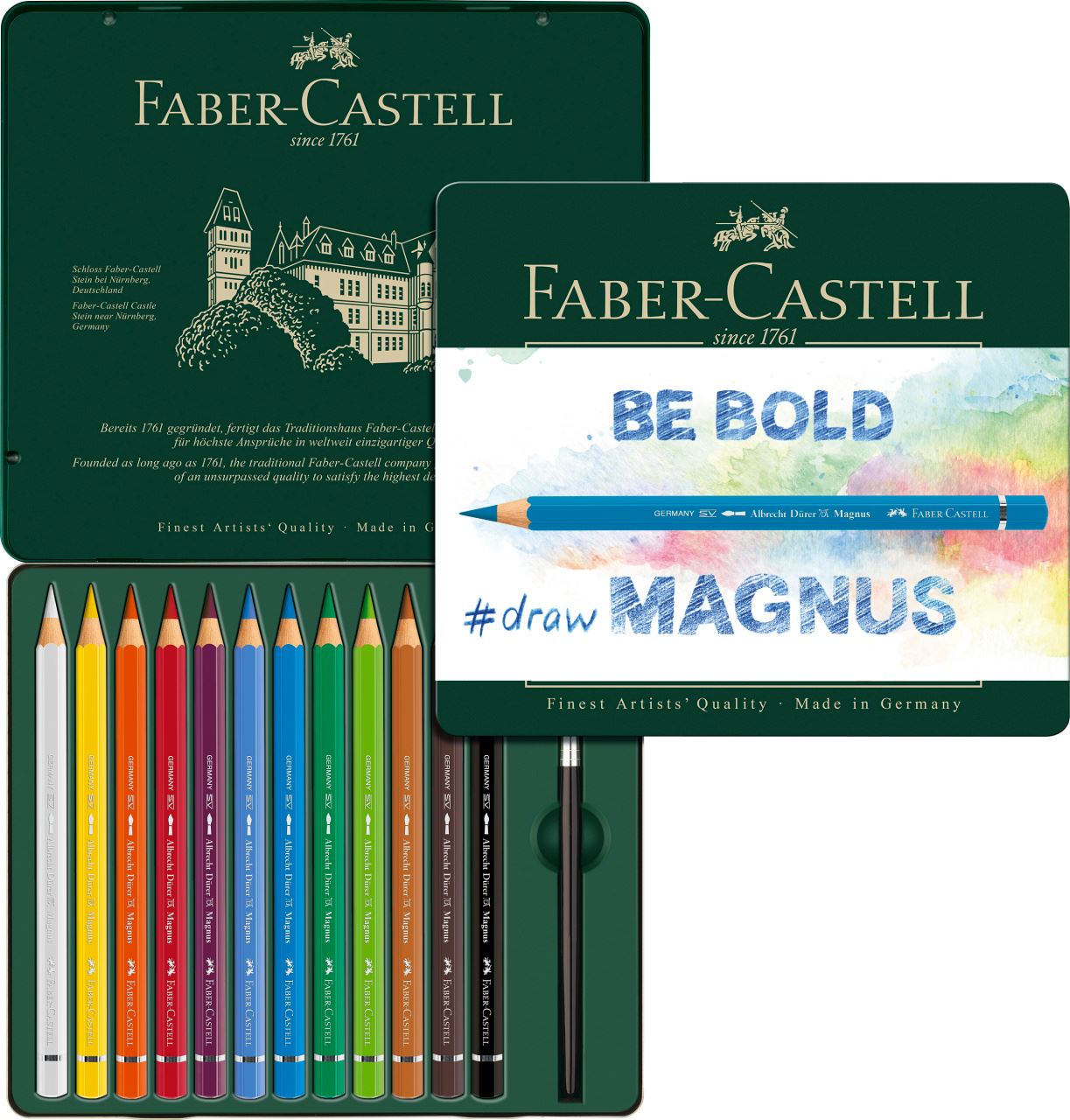 Faber-Castell - Estojo 12 Cores - Magnus Aquarelável Albrecht Dürer