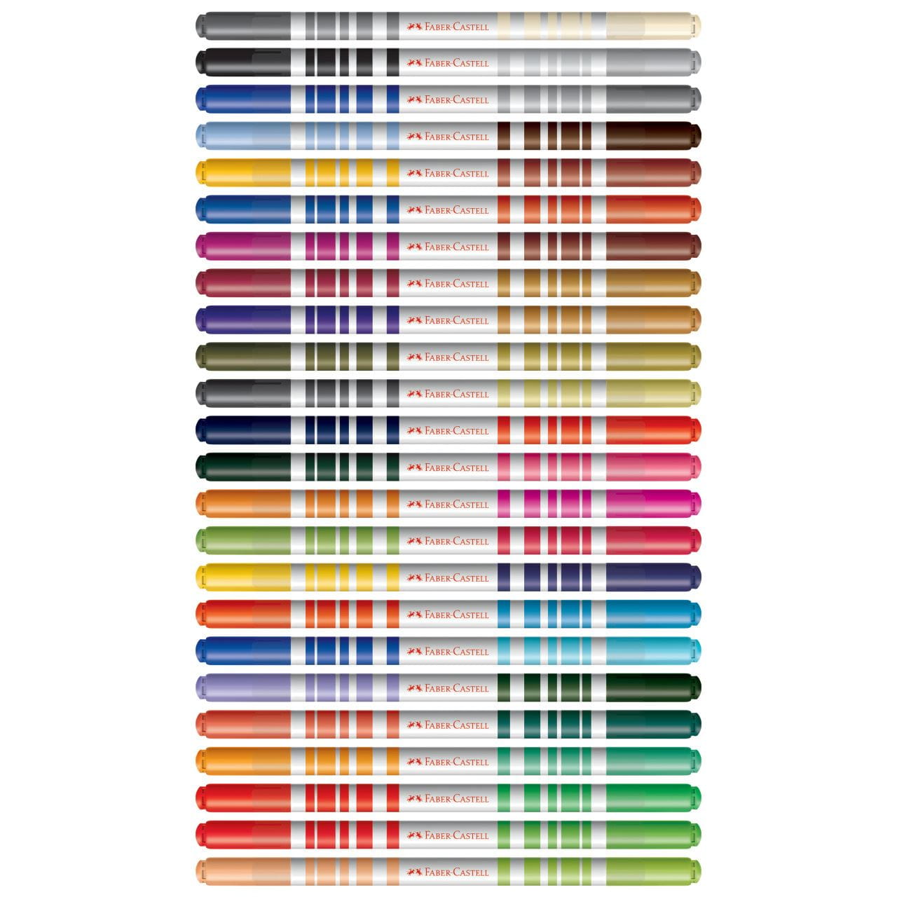 Faber-Castell - Canetinha Hidrografica Bicolor 12 Cores 24 Canetas = 48 Cores