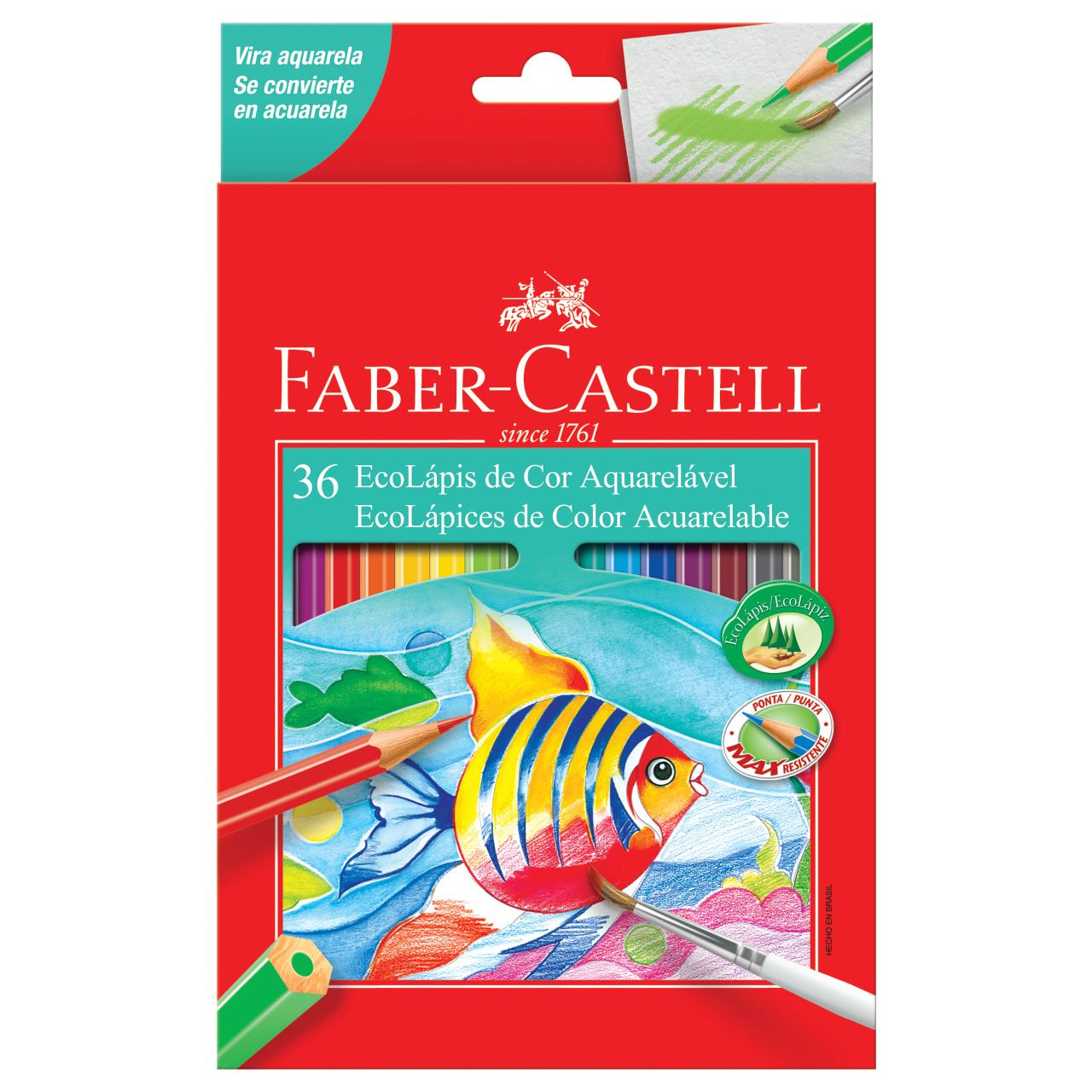 Faber-Castell - Ecolapis de Cor Aquarelavel 36 Cores