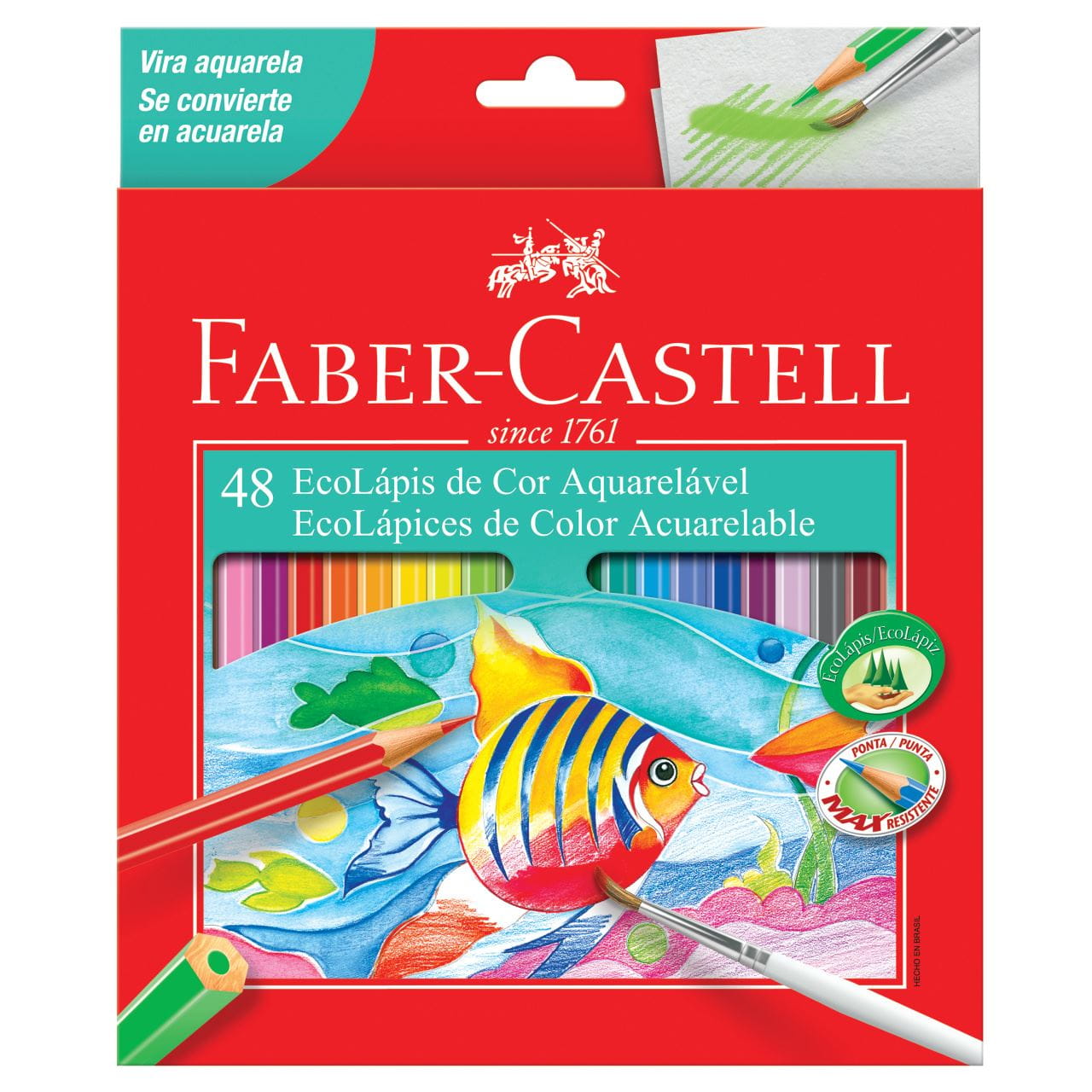 Faber-Castell - Ecolapis de Cor Aquarelavel  48 Cores