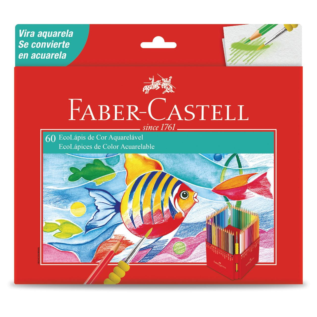 Faber-Castell - Ecolapis de Cor Aquarelavel 60 Cores