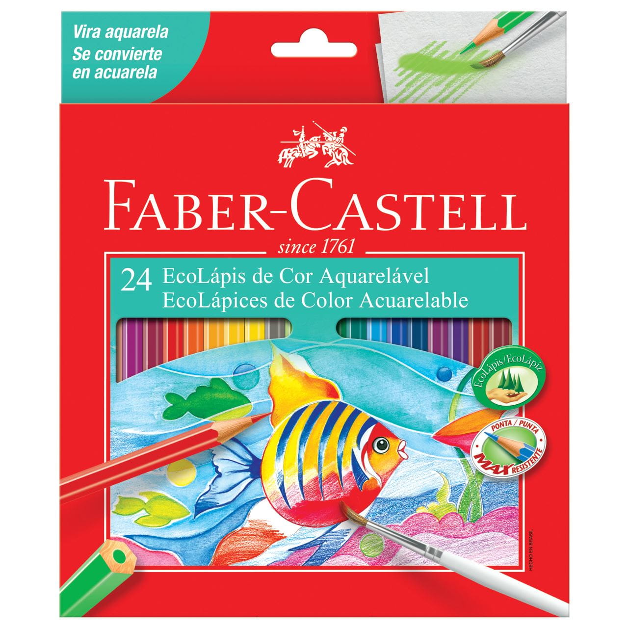 Faber-Castell - Ecolapis de Cor Aquarelavel 24 Cores