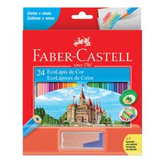 Faber-Castell - Ecolapis de Cor 24 Cores + 1 Apontador