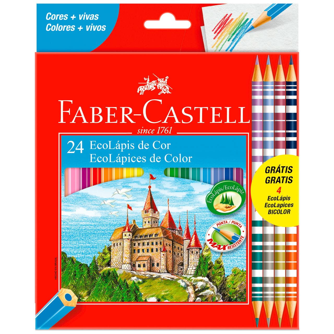 Faber-Castell - Ecolapis de Cor 20 Cores + 4 Bicolor