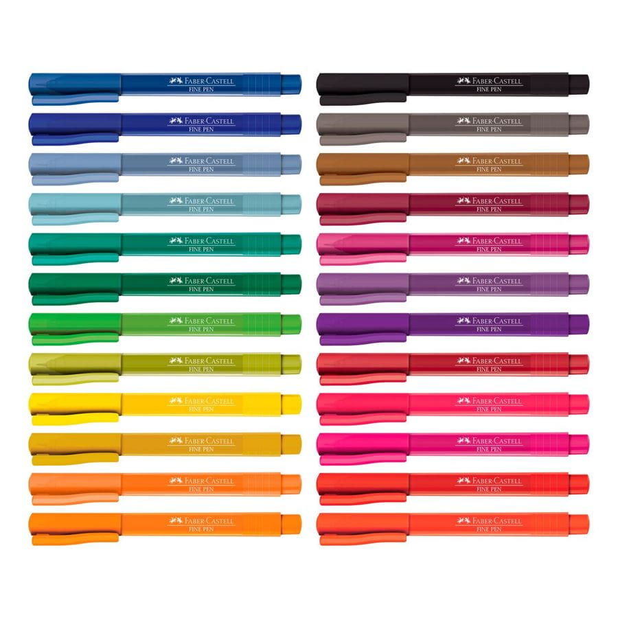 Faber-Castell - Caneta Ponta Porosa Fine Pen 0,4mm 24 cores