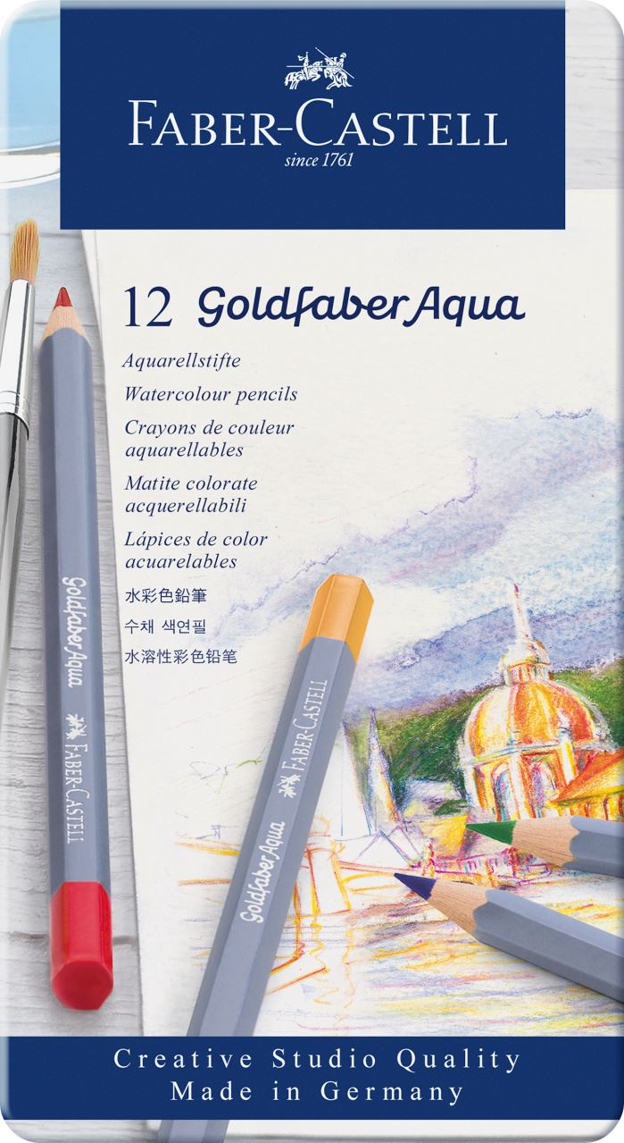 Faber-Castell - Lápis de Cor Goldfaber Aquarelável 12 Cores