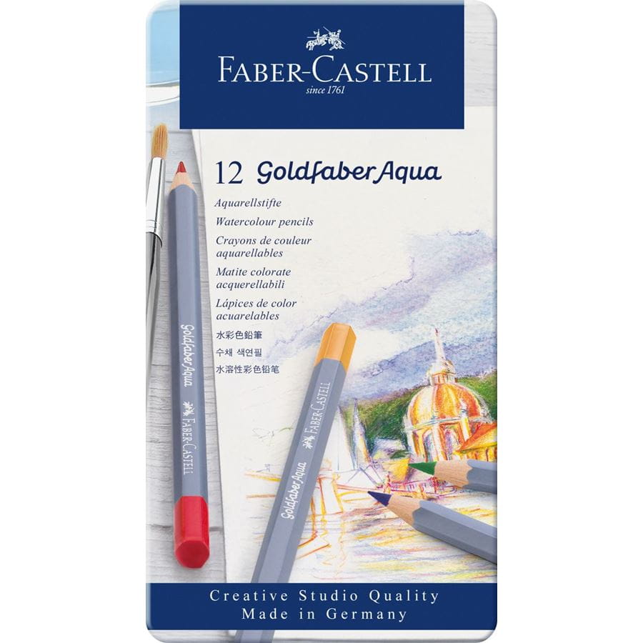 Faber-Castell - Lápis de Cor Goldfaber Aquarelável 12 Cores