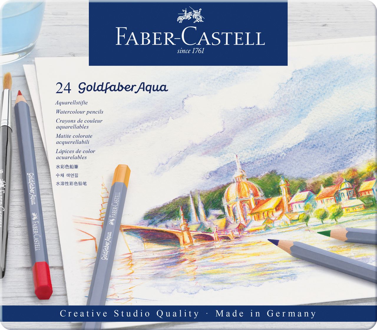 Faber-Castell - Lápis de Cor Goldfaber Aquarelável 24 Cores