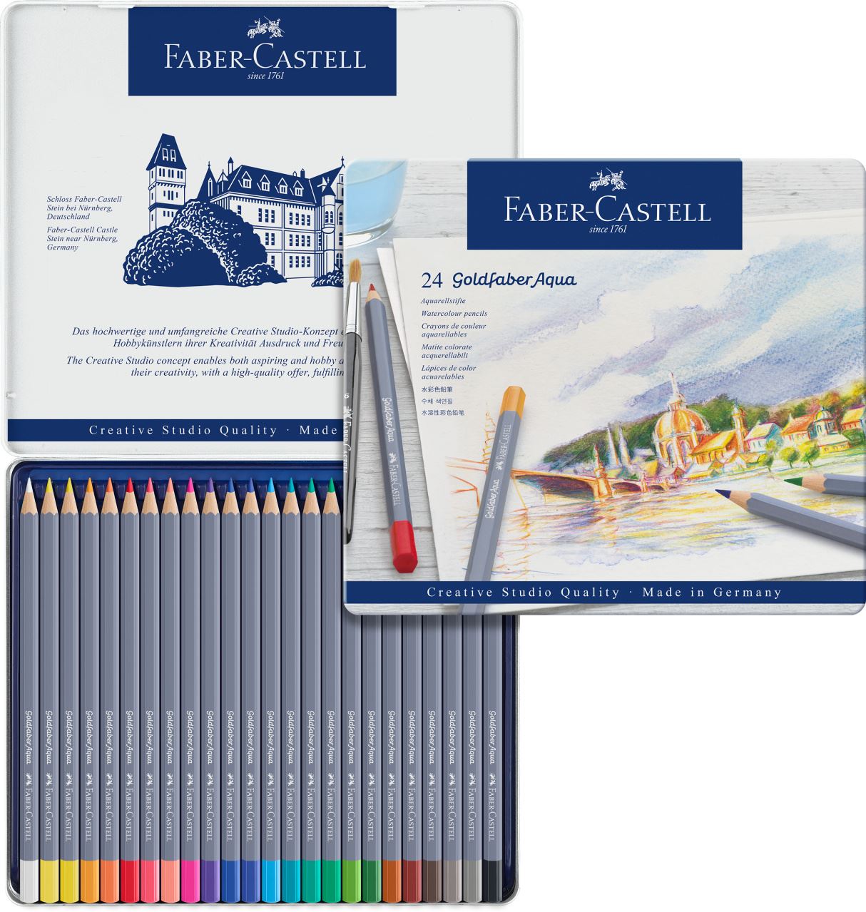 Faber-Castell - Lápis de Cor Goldfaber Aquarelável 24 Cores