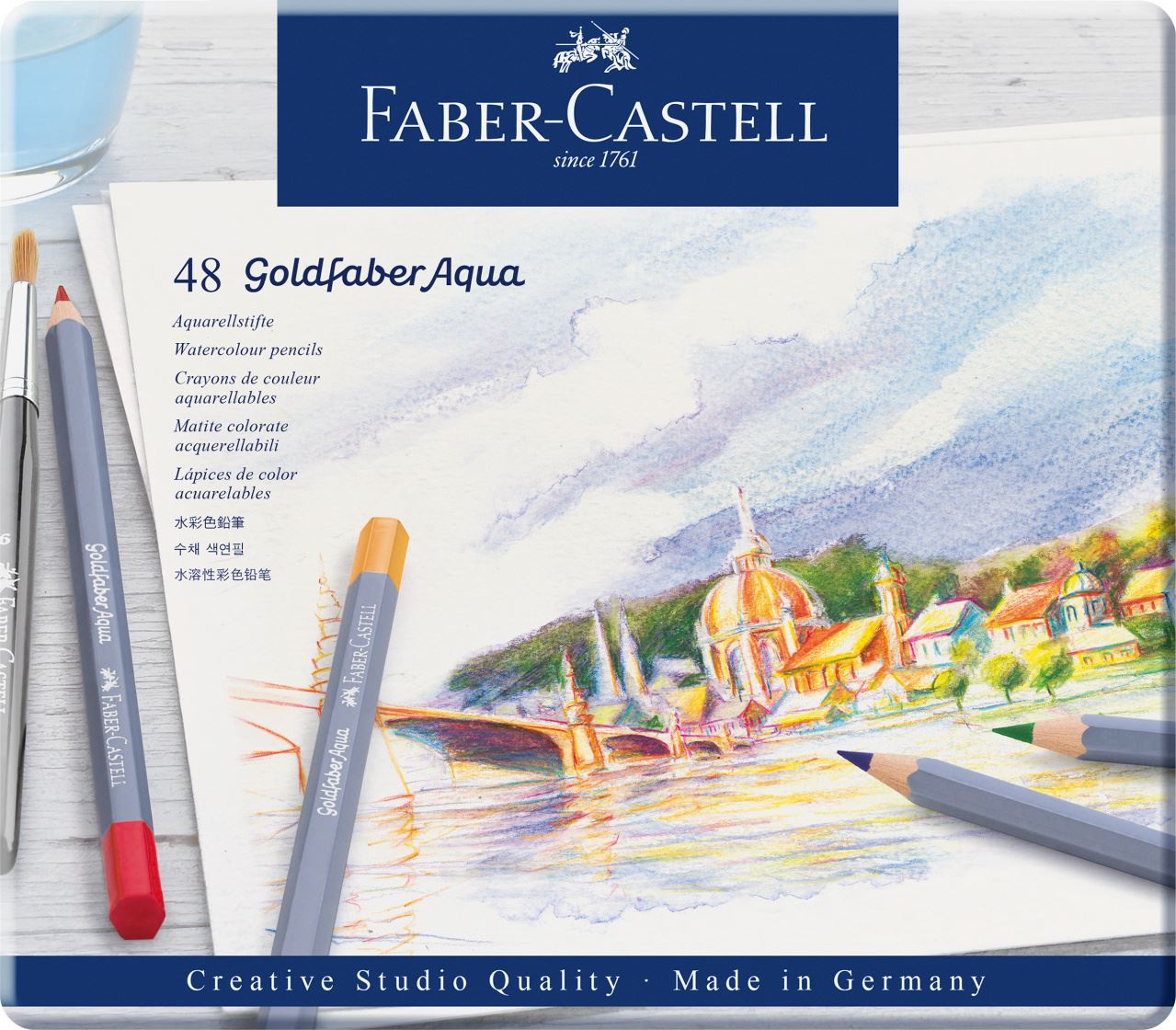 Faber-Castell - Lápis de Cor Goldfaber Aquarelável 48 Cores