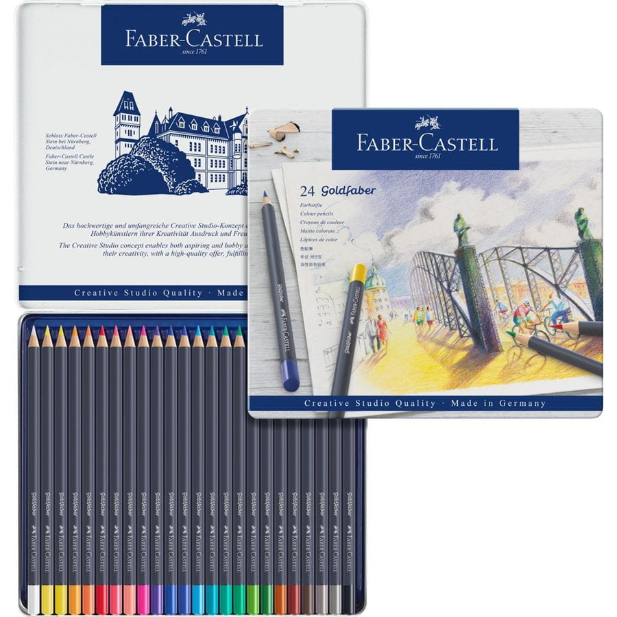 Faber-Castell - Lápis de Cor Goldfaber Permanente 24 Cores
