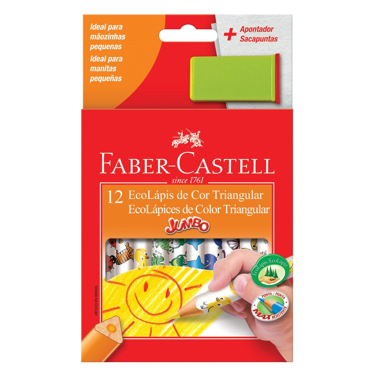 Faber-Castell - Ecolapis de Cor Jumbo 12 Cores