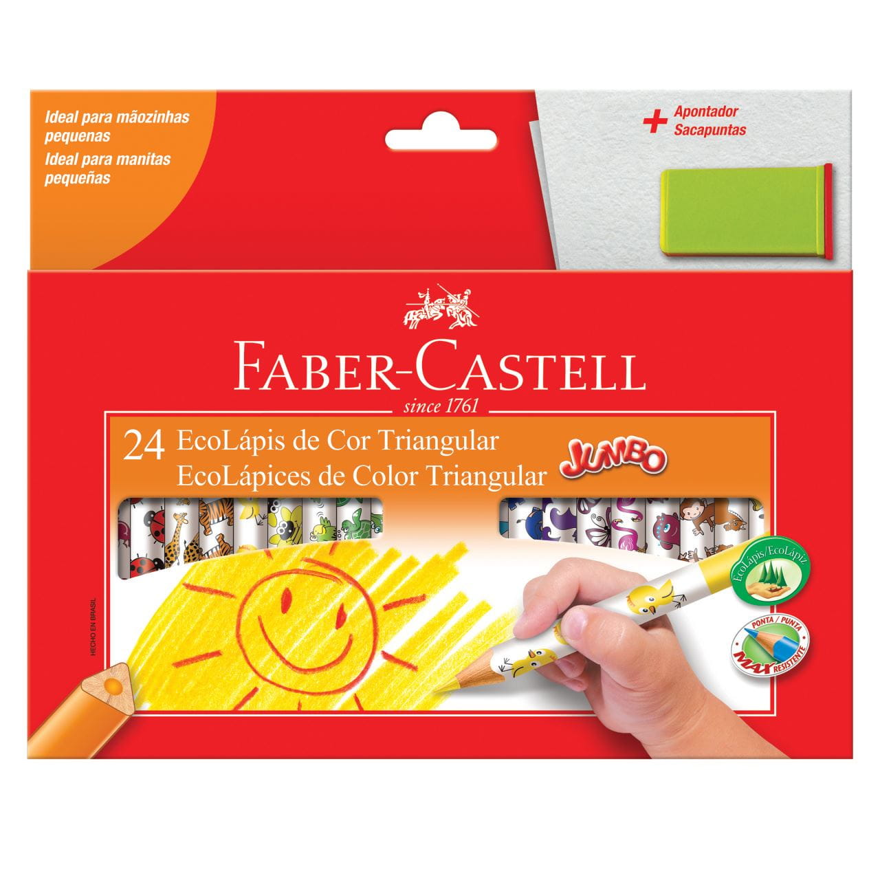 Faber-Castell - Ecolapis de Cor Jumbo 24 Cores
