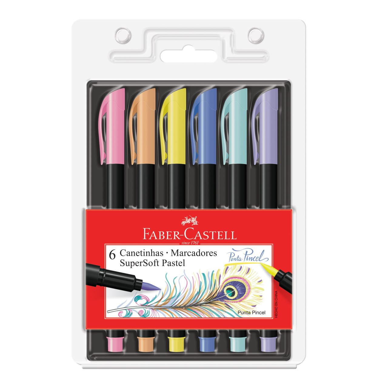 Faber-Castell - Canetinha Hidrografica Supersoft Tons Pastel