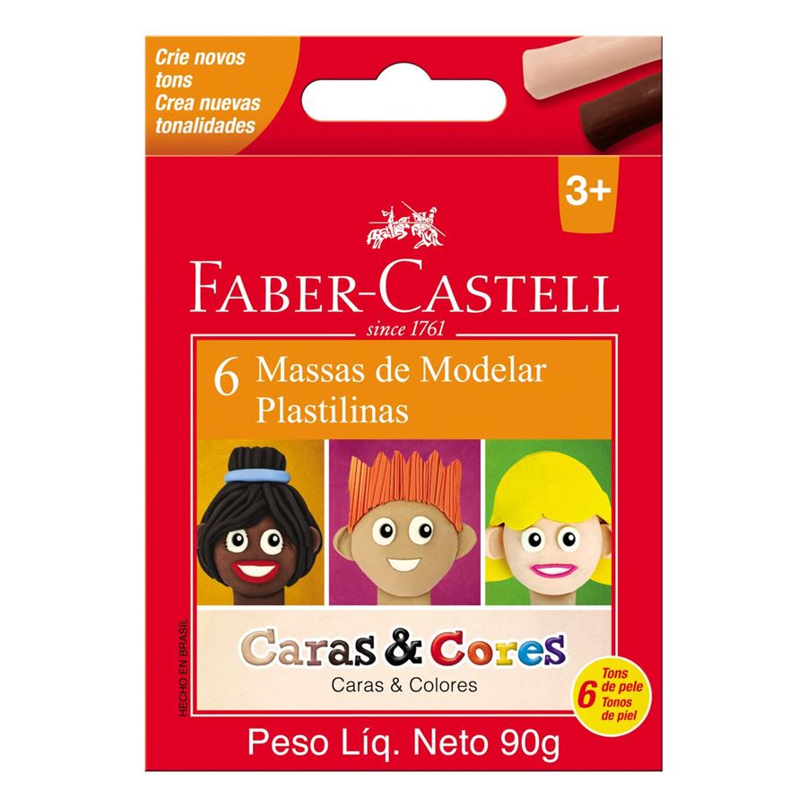 Faber-Castell - Massa de Modelar Cera Caras & Cores