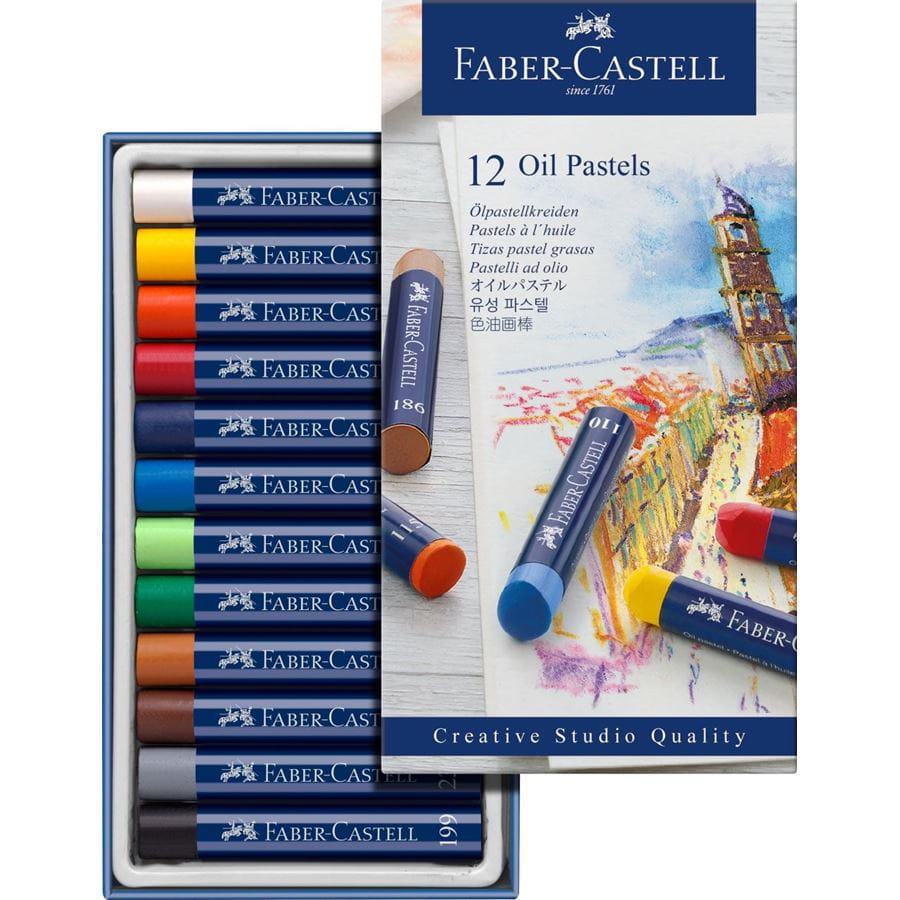 Faber-Castell - Estojo com 12 Cores de Pastel Oleoso