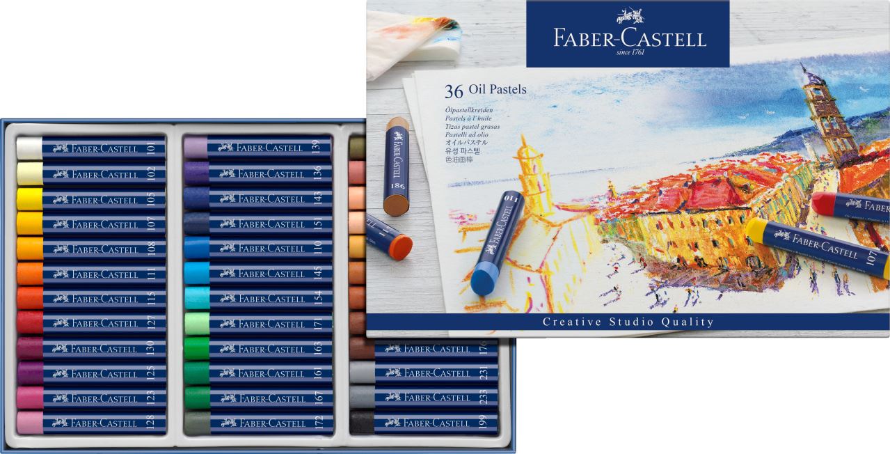 Faber-Castell - Estojo com 36 Cores de Pastel Oleoso