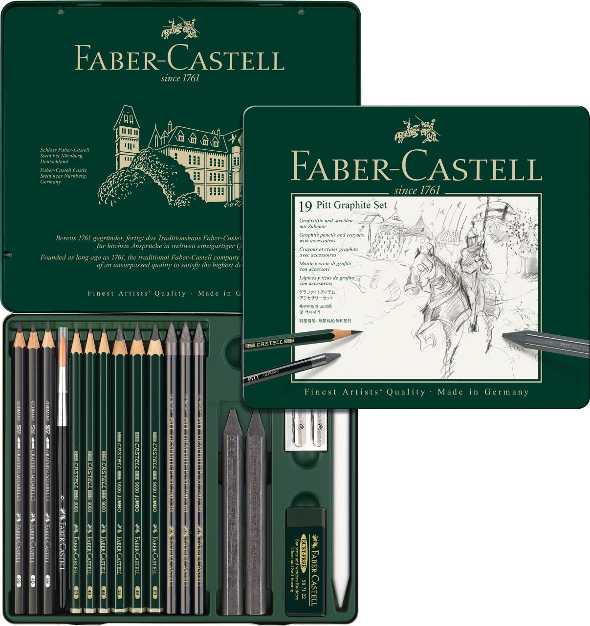 Faber-Castell - Conjunto Pitt Grafite Médio