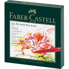 Faber-Castell - Gift Box Canetas Artísticas Pitt 12 Cores Ponta Pincel (B)