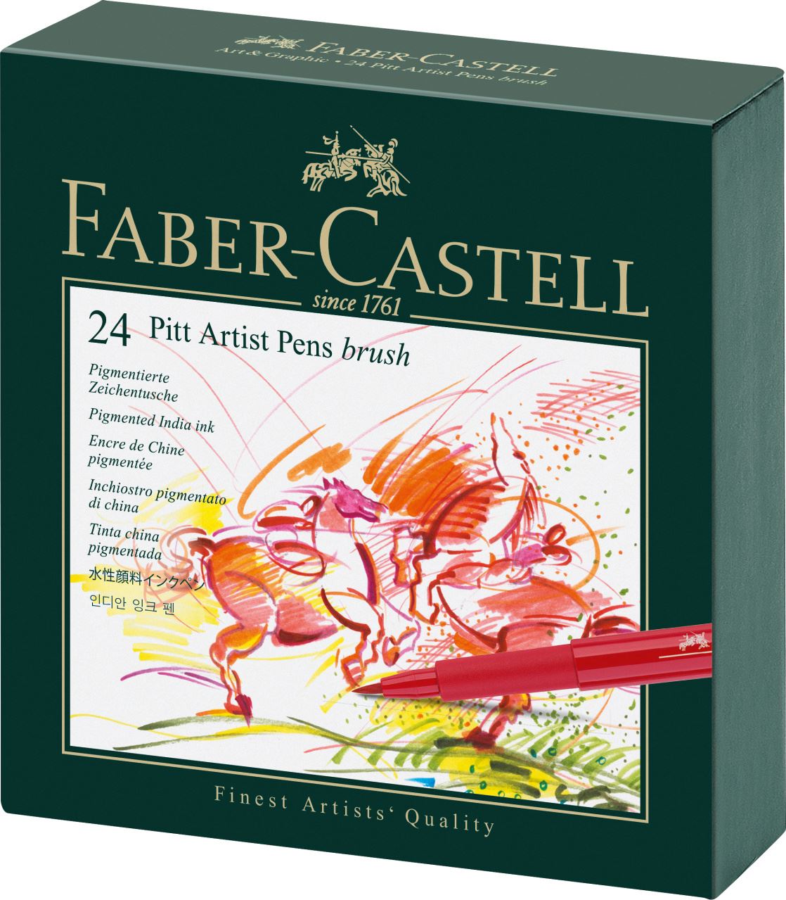 Faber-Castell - Gift Box Canetas Artísticas Pitt 24 Cores Ponta Pincel (B)