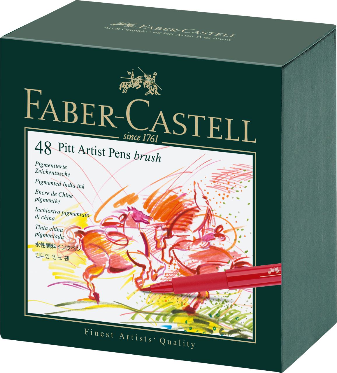 Faber-Castell - Gift Box Canetas Artísticas Pitt 48 Cores Ponta Pincel (B)