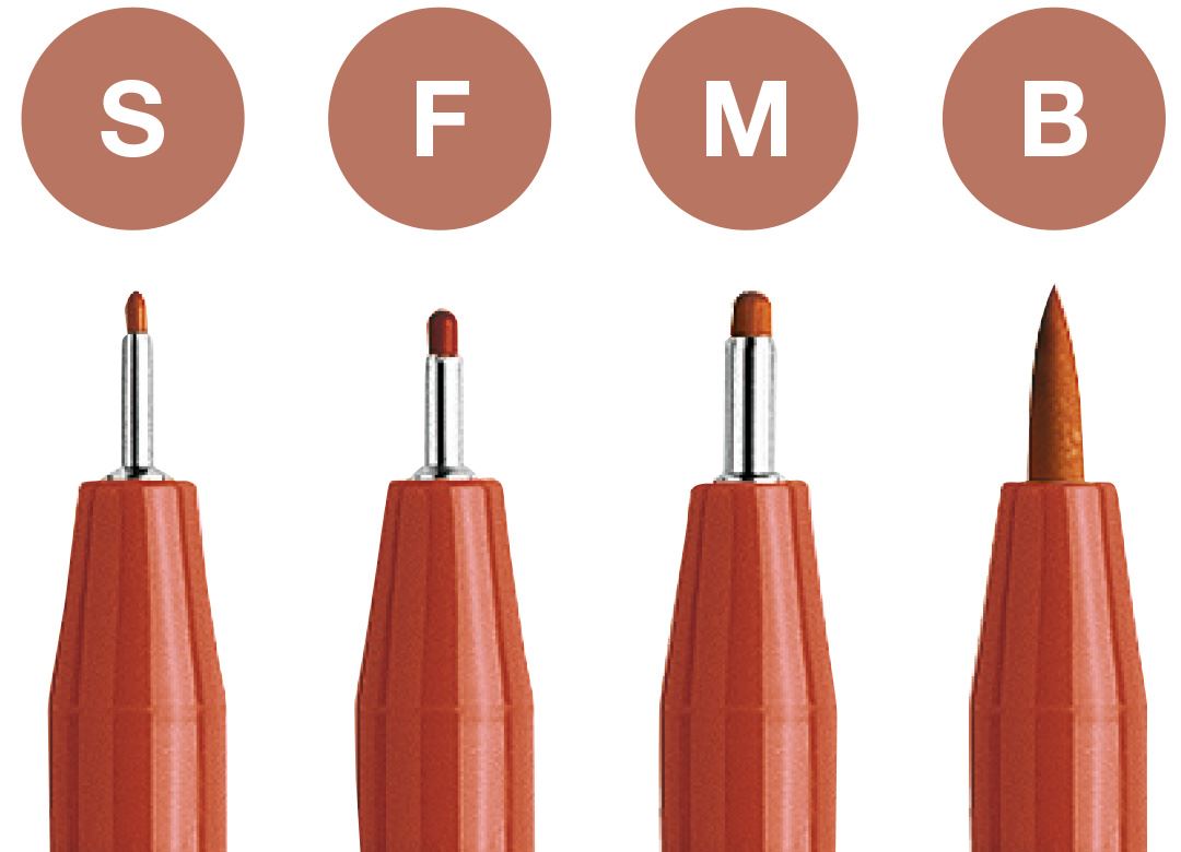 Faber-Castell - Estojo com 4 Canetas Artísticas Pitt cor Sanguínea S/F/M/B