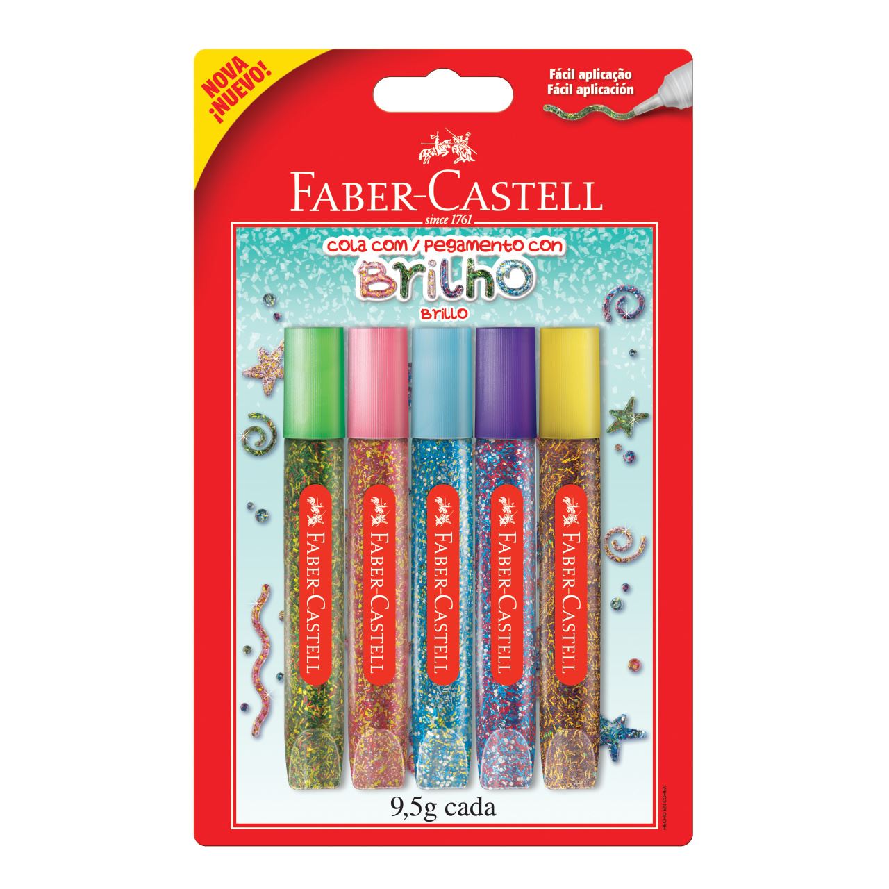 Faber-Castell - Cola Colorida c/ Glitter