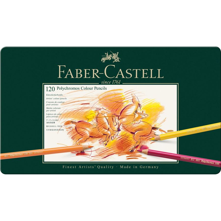 Faber-Castell - Estojo Metálico 120 Lápis Permanentes Polychromos