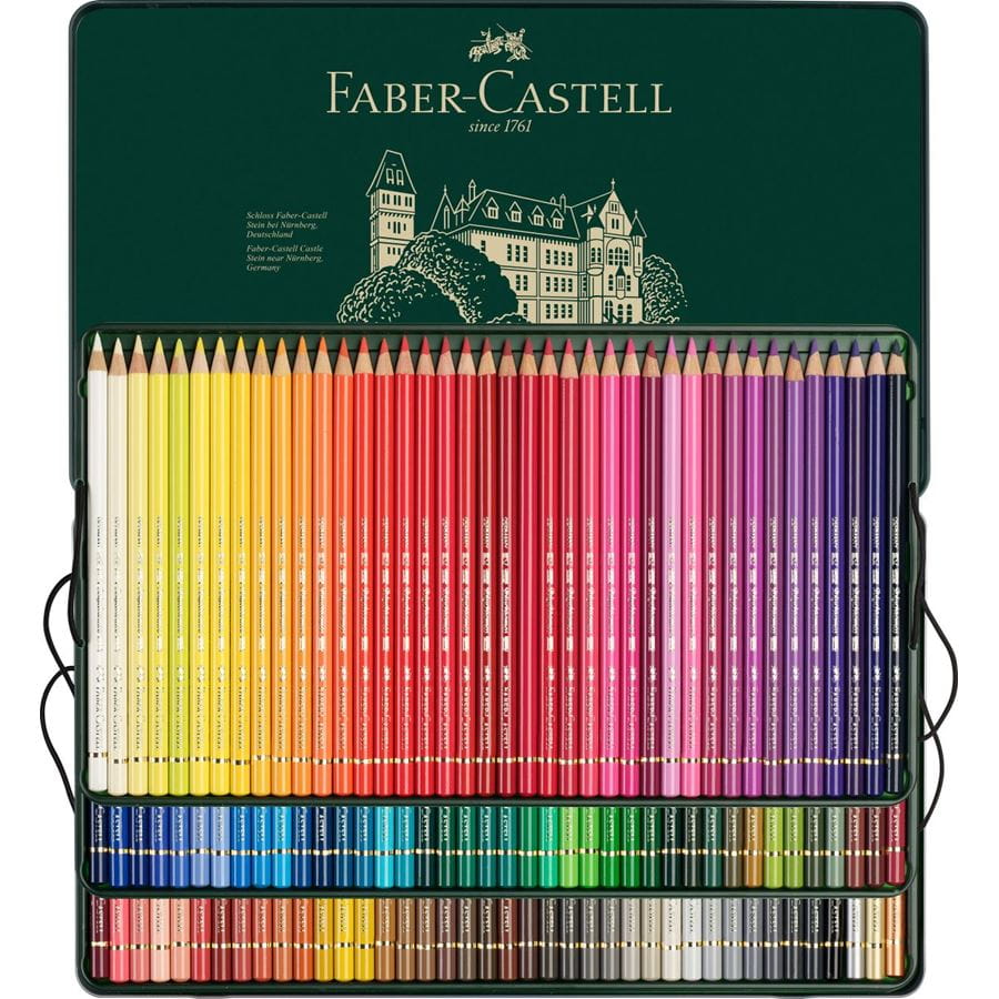 Faber-Castell - Estojo Metálico 120 Lápis Permanentes Polychromos