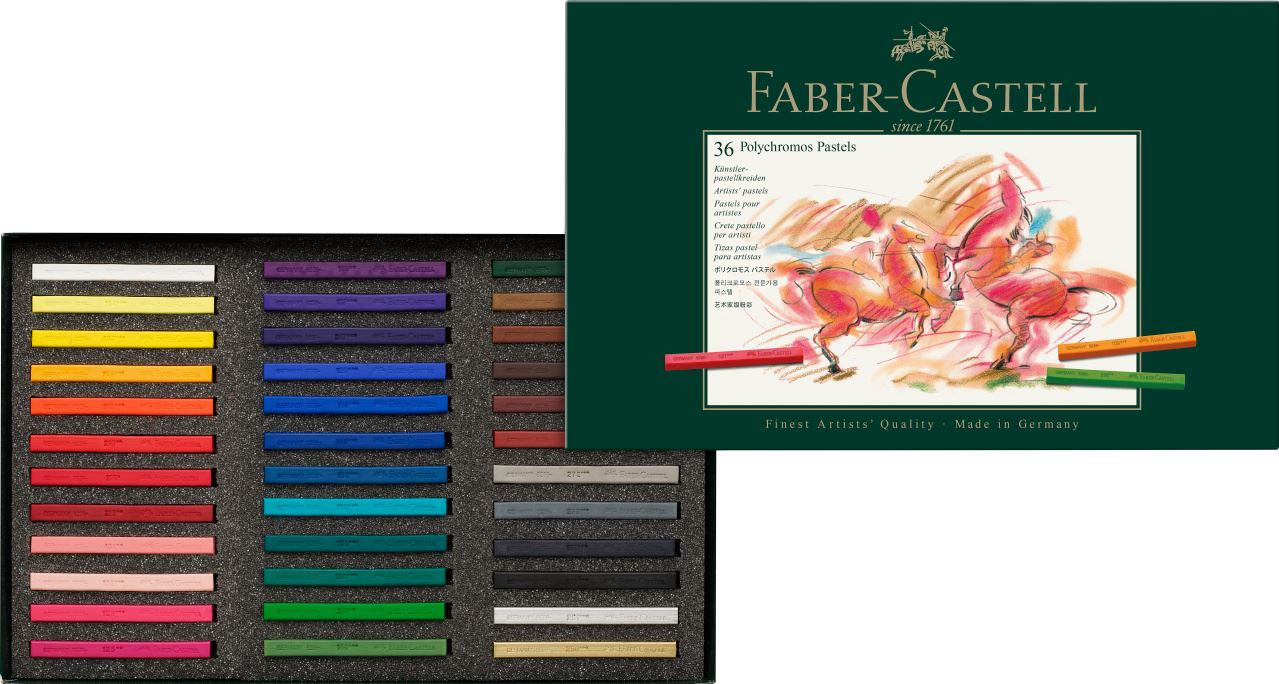 Faber-Castell - Estojo com 36 Cores de Pastel Seco