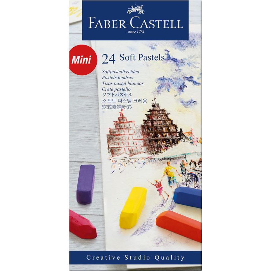 Faber-Castell - Estojo com 24 Cores de Pastel Seco - Bastões Curtos