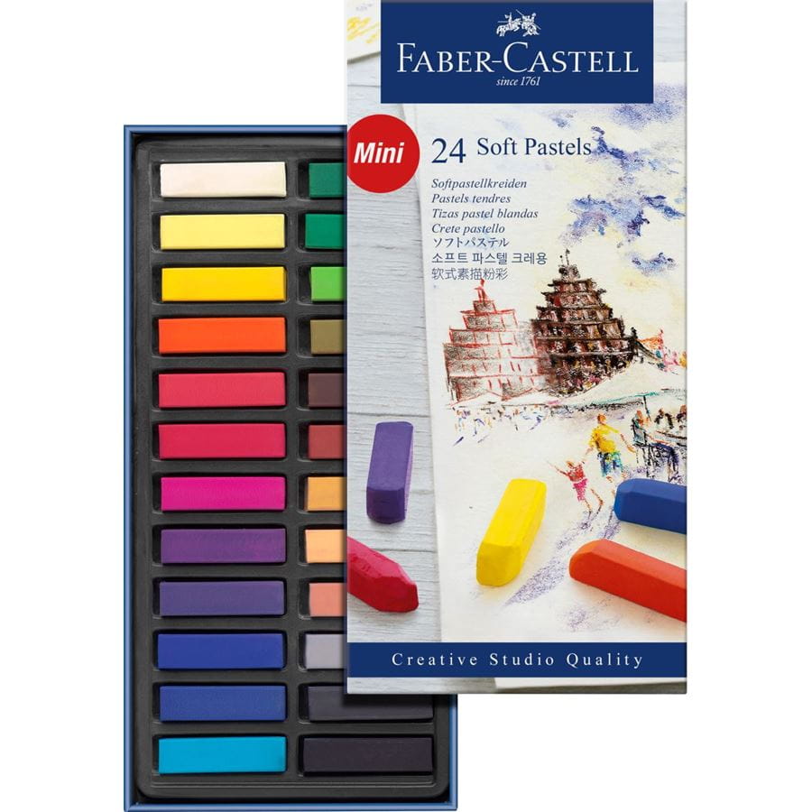 Faber-Castell - Estojo com 24 Cores de Pastel Seco - Bastões Curtos