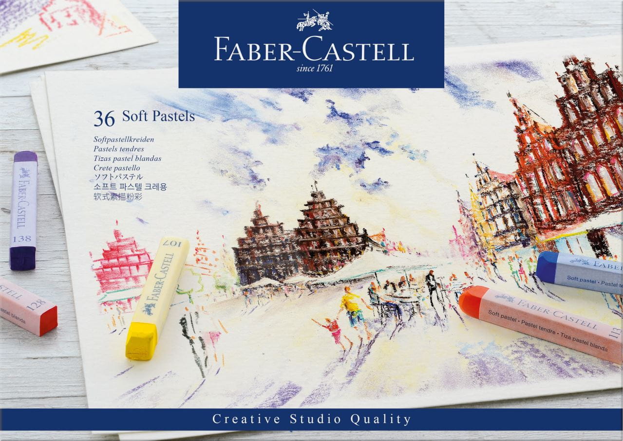 Faber-Castell - Estojo com 36 Cores de Pastel Seco - Bastões Longos