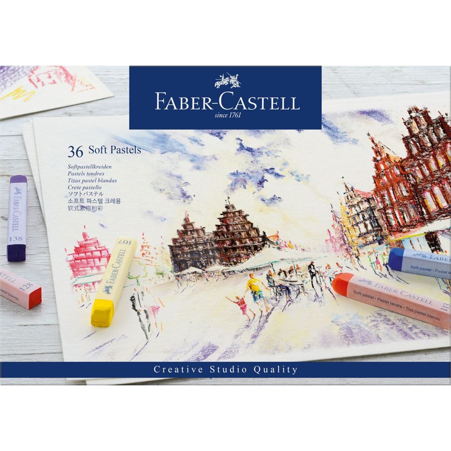 Faber-Castell - Estojo com 36 Cores de Pastel Seco - Bastões Longos