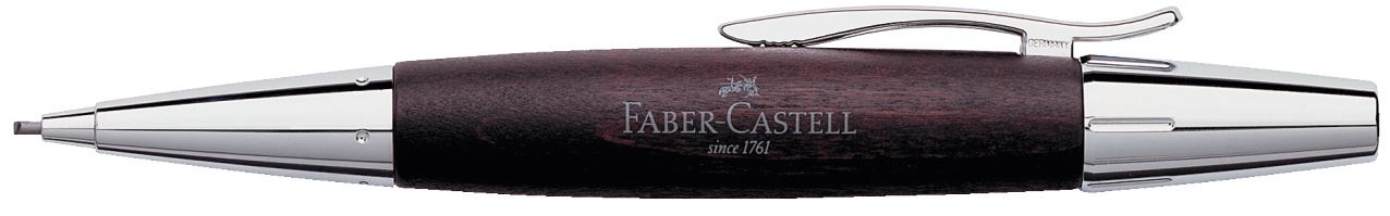 Faber-Castell - Lapiseira e-motion Chrome&Wood Marrom Escuro