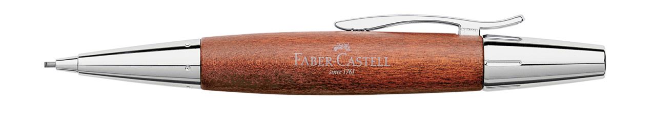 Faber-Castell - Lapiseira e-motion Chrome&Wood Marrom Avermelhado