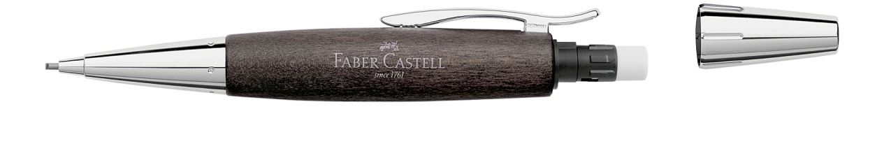 Faber-Castell - Lapiseira E-motion Chrome&Wood Preta